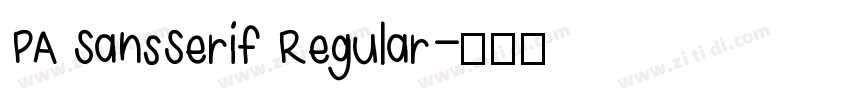 PA SansSerif Regular字体转换